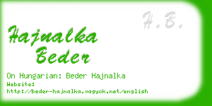 hajnalka beder business card